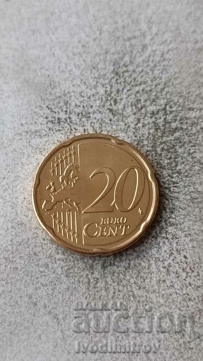 Австрия 20 цента 2024