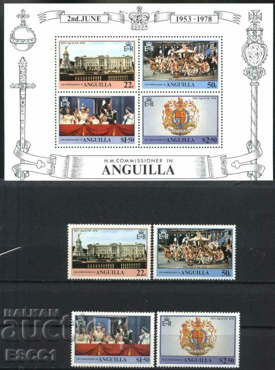 Καθαρίστε γραμματόσημα και μπλοκ The Royal Family 1978 of Anguilla