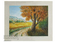 Painting landscape Autumn watercolor 1988, Yulia Nenova, excellent