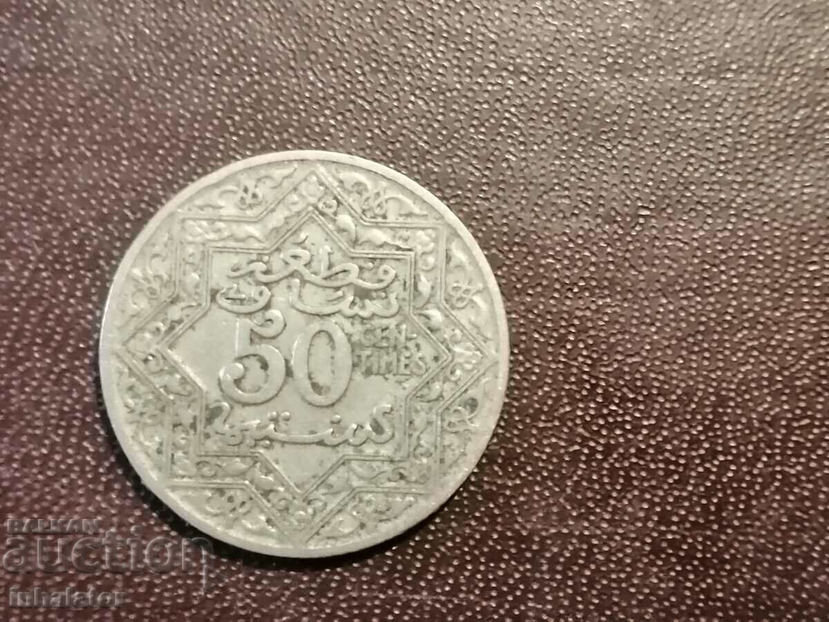 1921 - 24 years Morocco 50 centimes without M.D