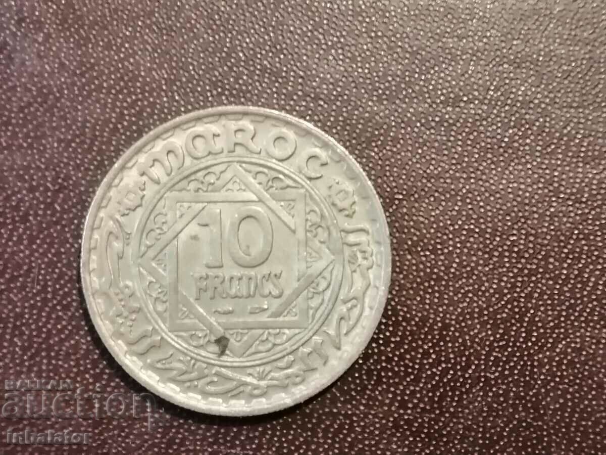 1947 год Мароко 10 франка