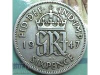 Great Britain 6 pence 1947