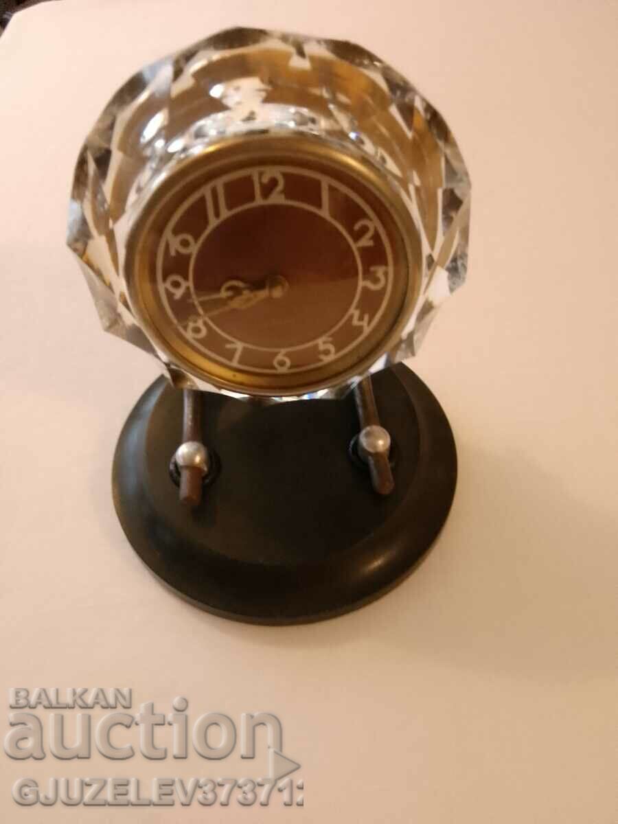 Old Russian clock with crystal Beacon working
