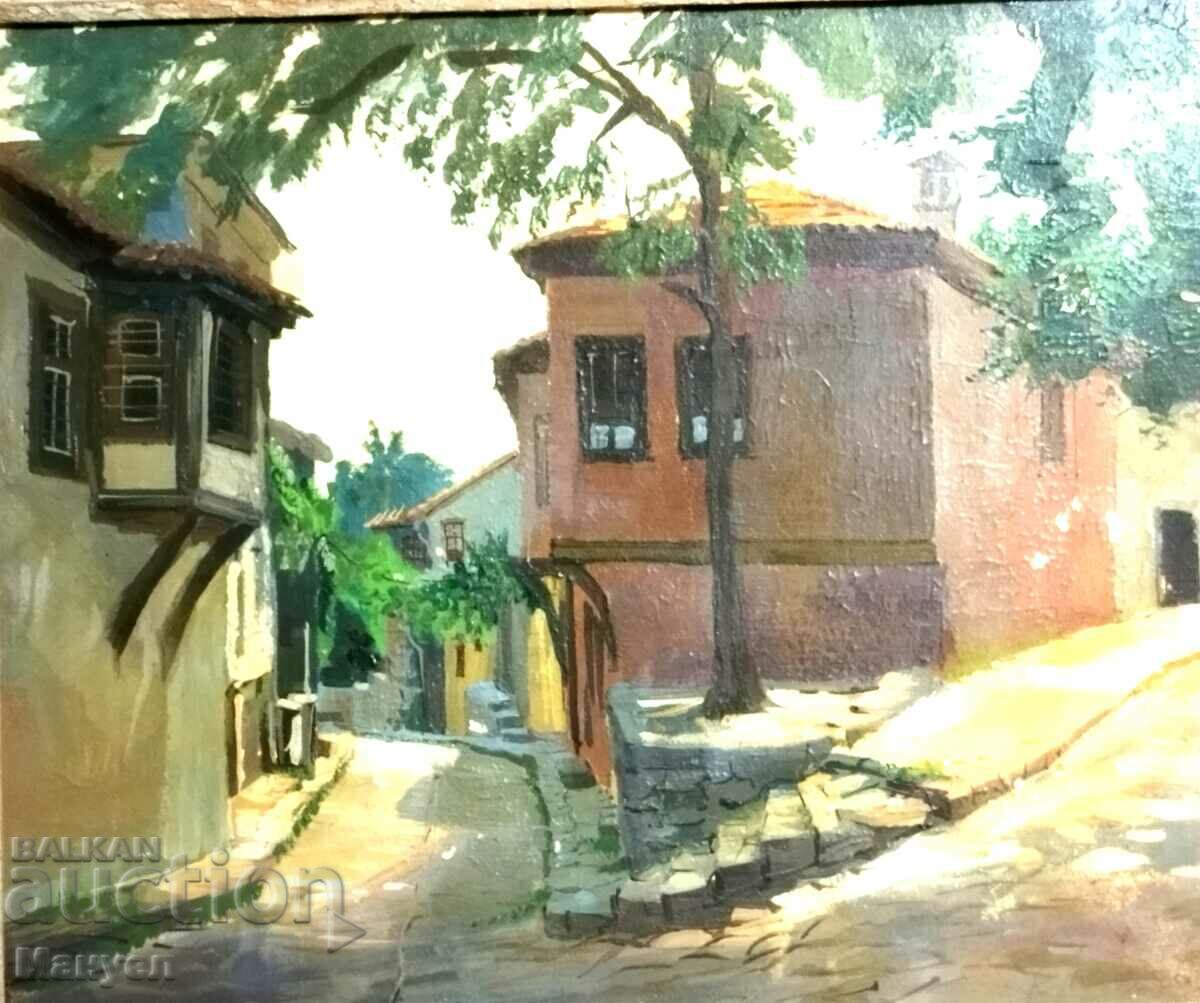 Painting by Viktor Lukyanov "Old Town" - Plovdiv. with price 800.00 BGN | € 409.03 Painting by Viktor Lukyanov "Old Town" - Plovdiv. with price 800.00 BGN | € 409.03