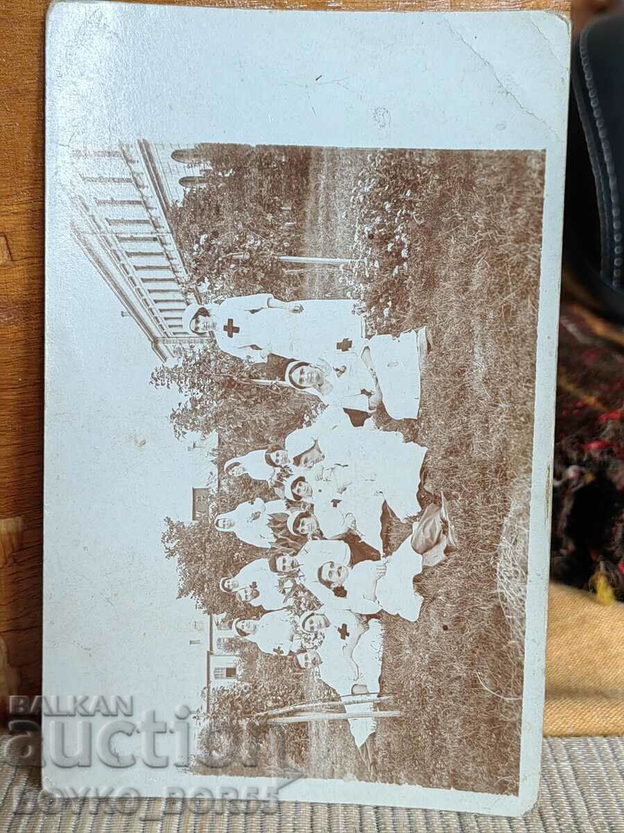 1910 Old Photo Ruse Military Med Team. Asistente și Medici