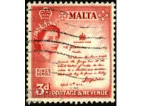 Клеймованa маркa Кралица Елизабет II Свитък 1950 1964  Малта