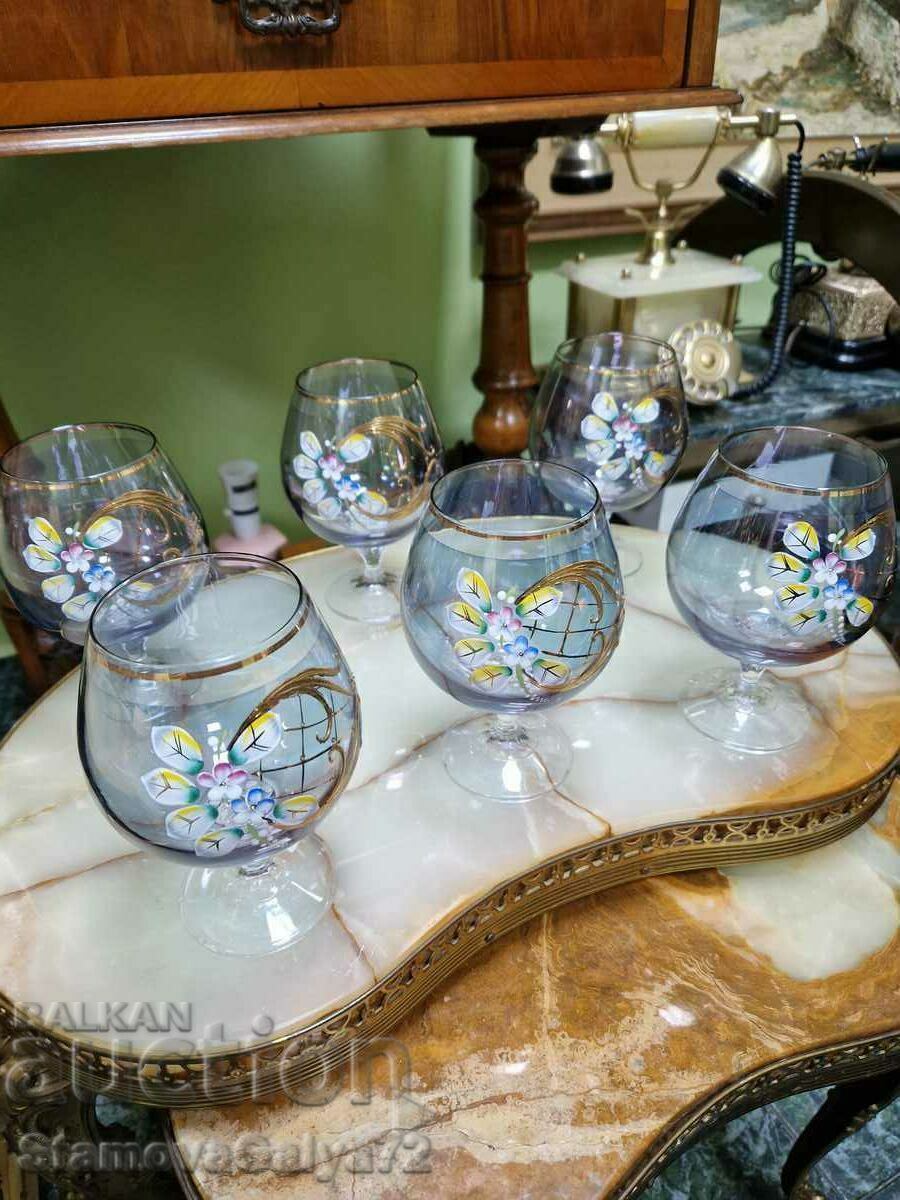 Delivery of Unique crystal service for cognac and brandy Bohemia