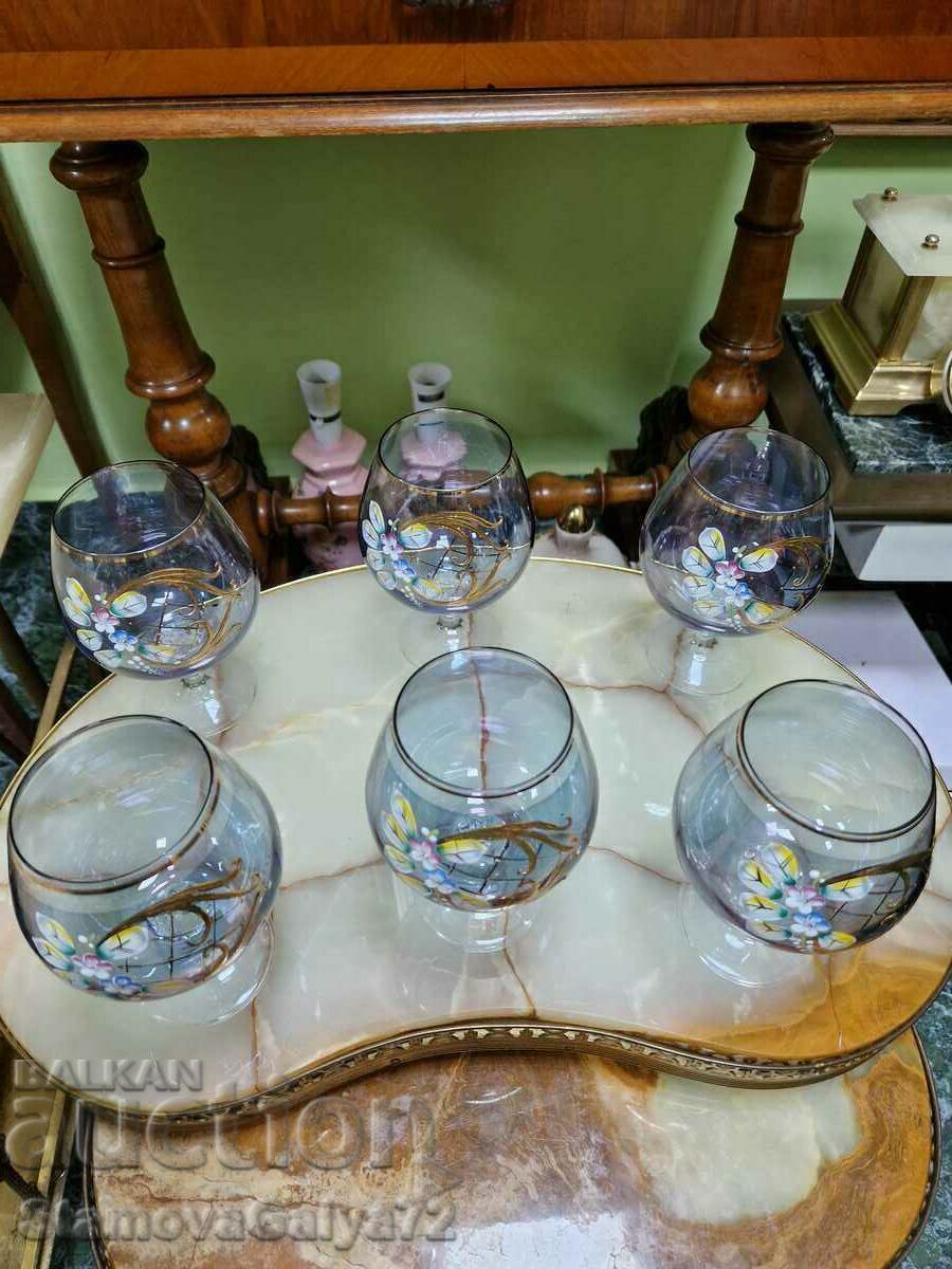 Unique crystal service for cognac and brandy Bohemia - 7