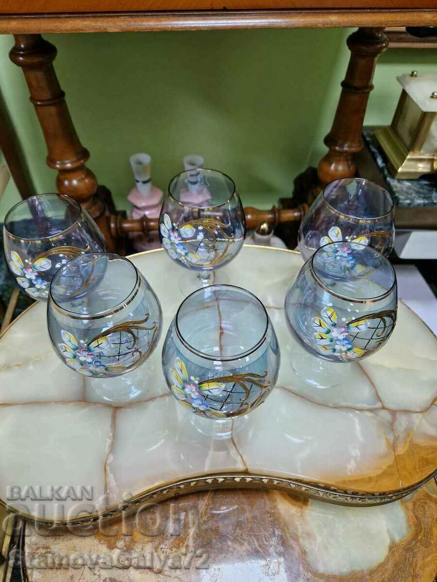 Unique crystal service for cognac and brandy Bohemia