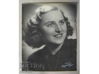Стара фотография снимка портрет Дама ок 1946 Папакочев София