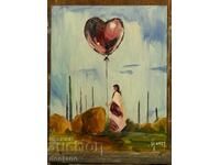 Impressionist Oil Painting - Balloon of Love - 25/20
