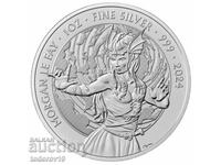 Moneda de argint Morgana Le Fay de 1 oz 2024 - Marea Britanie