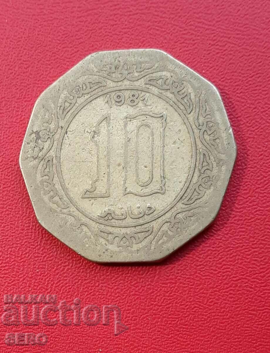 Алжир-10 динара 1981
