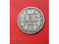 Сърбия-2 динара 1879
