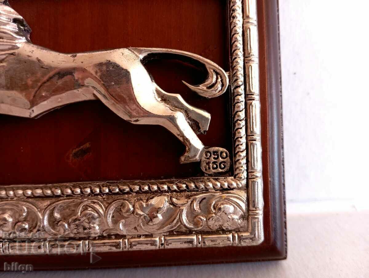 Auction  Great Silver Plated Lion