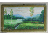 Painting landscape Grigoriy Lebsky oil cardboard frame 35/59