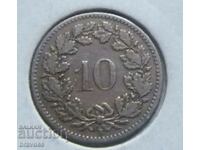 Elveția - 10 rupene 1885