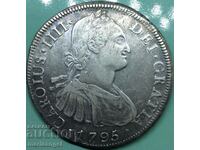 Spania 1795 8 Reales Potosi Carlos IV argint