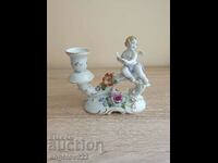 A beautiful porcelain candlestick with markings!