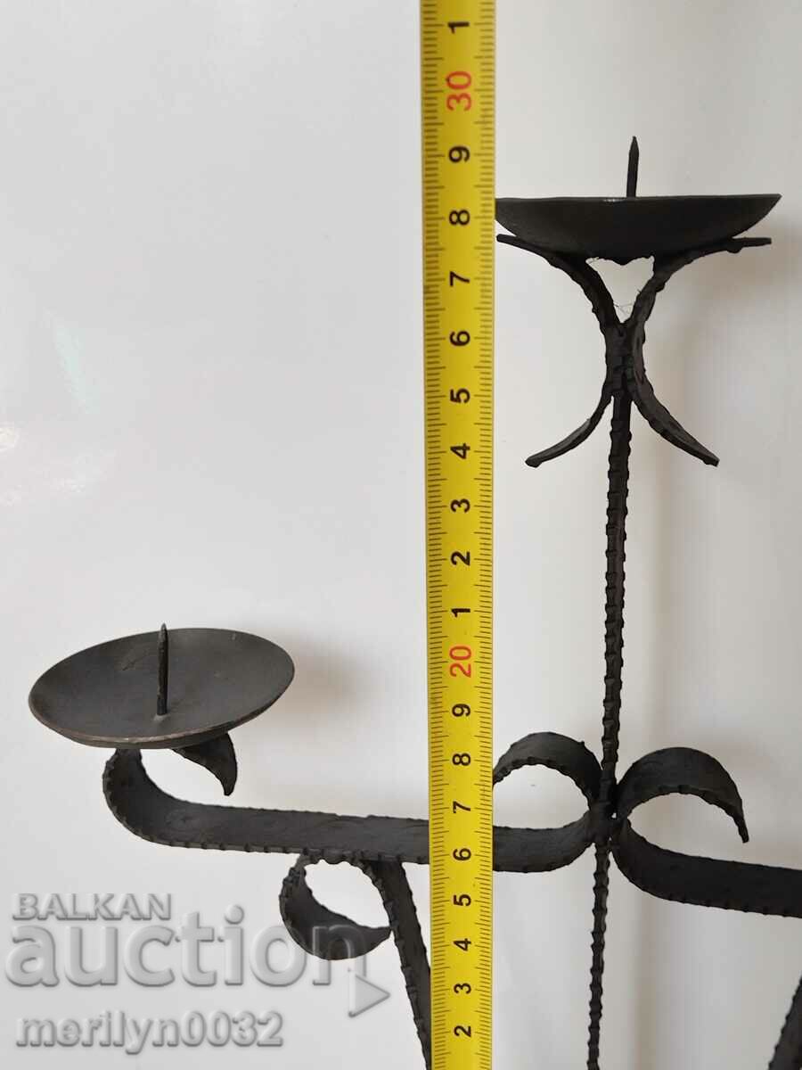 Lampă veche de sfeșnic din fier forjat - 5 Lampă veche de sfeșnic din fier forjat - 5