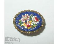 Old lady's jewel brooch Venetian mosaic Murano