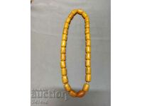 ROSARY - YELLOW AMBER COLOR WITH LARGE BEADS