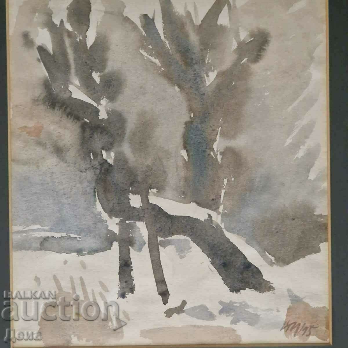 Interesting watercolor 1995. with price 80.00 BGN | € 40.90 Interesting watercolor 1995. with price 80.00 BGN | € 40.90