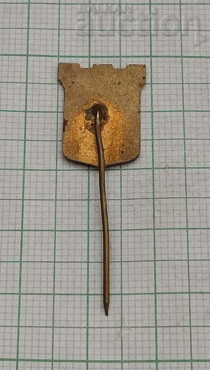 TD "TRAPEZITSA" VELIKO TARNOVO ENAMEL BADGE with price 4.00 BGN | € 2.05