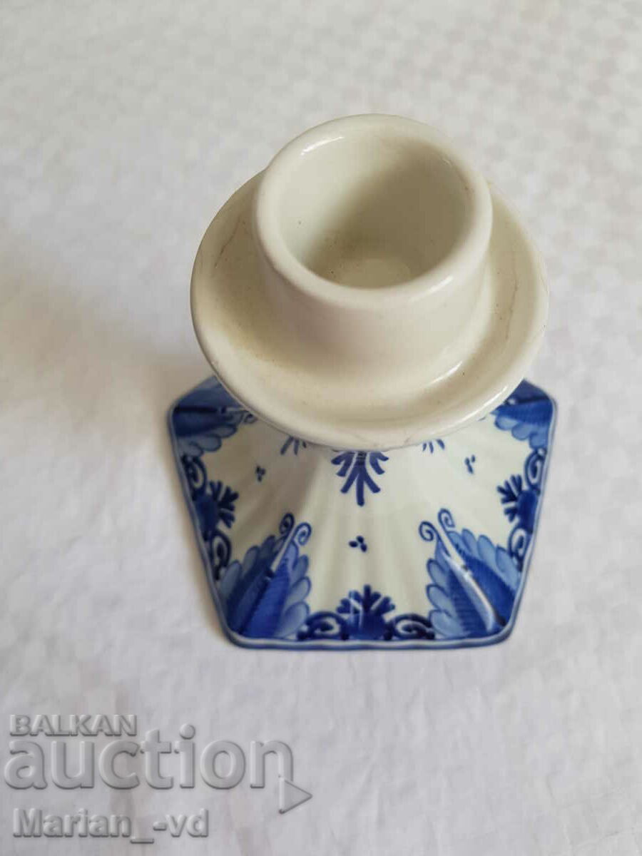 Delivery of Signed old porcelain candle holder Delivery of Signed old porcelain candle holder