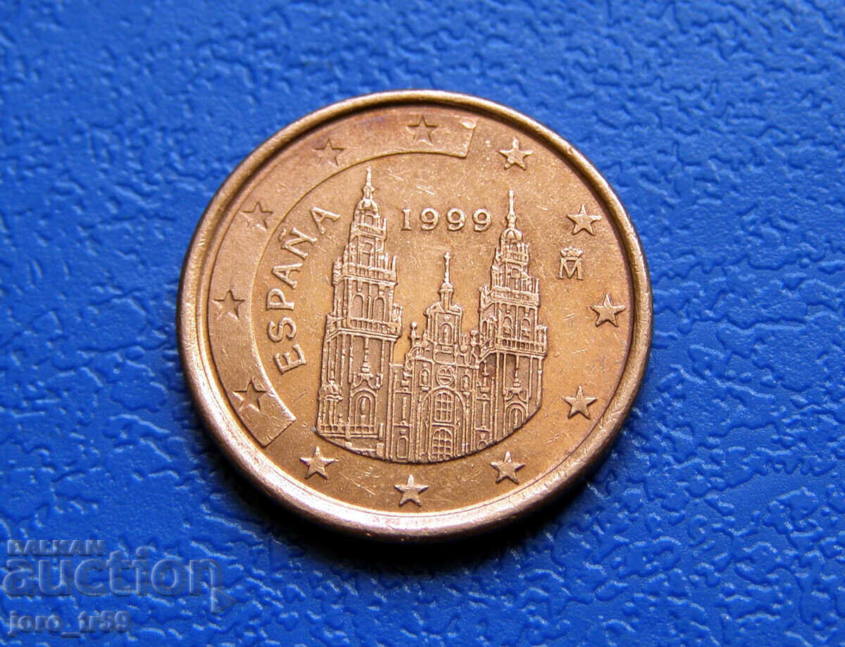 Испания 1 евроцент Euro cent 1999