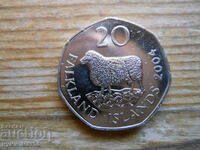 20 pence 2004 - Insulele Falkland