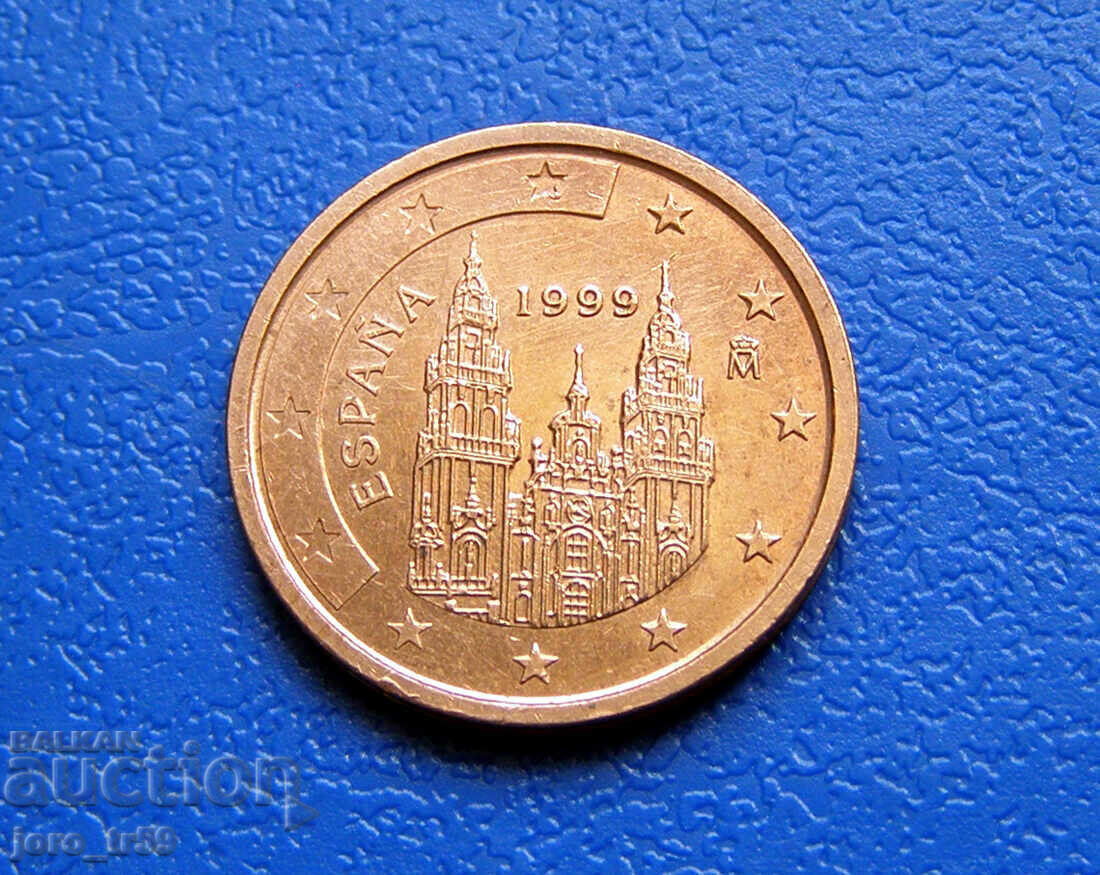 Испания 2 евроцента Euro cent 1999