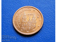 Испания 2 евроцента Euro cent 1999