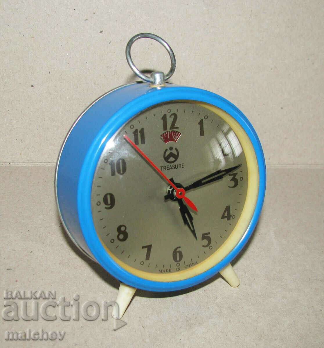 Chinese Treasure Mechanical Alarm Clock, Near Excellent