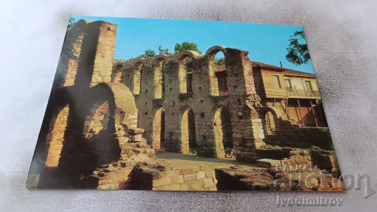 Пощенска картичка Несебър Църквата Старата митрополия 1977