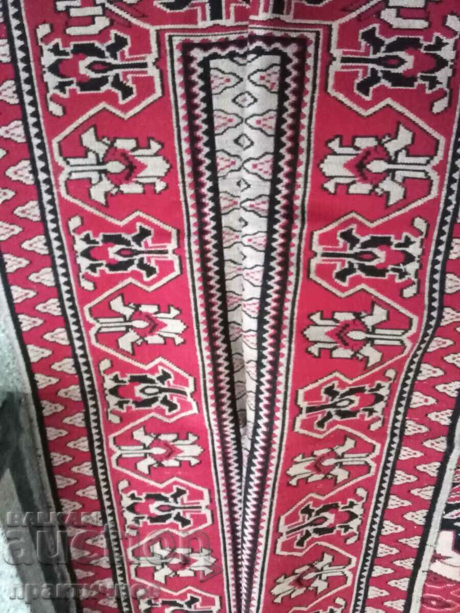 Hand woven 100 percent wool rug almost new