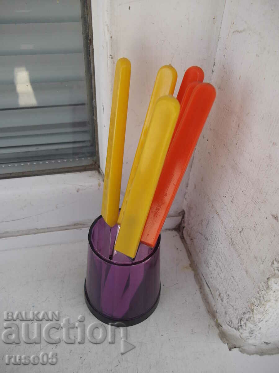 Lot of 6 pcs. service knives German - GDR-DDR with price 10.00 BGN | € 5.11 Lot of 6 pcs. service knives German - GDR-DDR with price 10.00 BGN | € 5.11