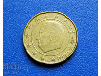 Белгия 20 евроцента Euro cent 2000 г.