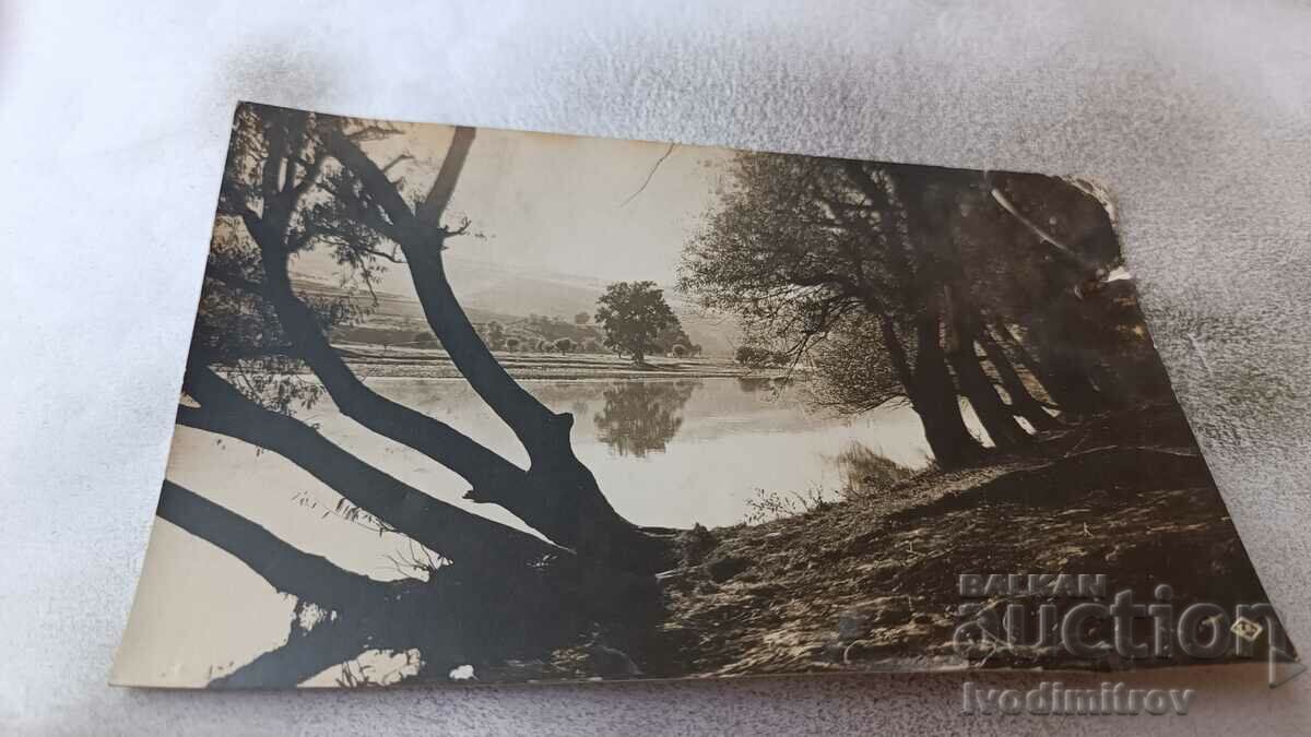 Postcard Rousse Landscape by the river 1931