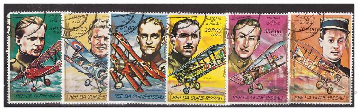 GUINEA BISSAU 1979 History of Aviation series stamped