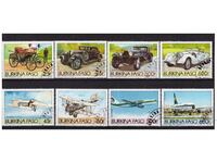 BURKINA FASO 1985 Cars and airplanes 8 m series stamp