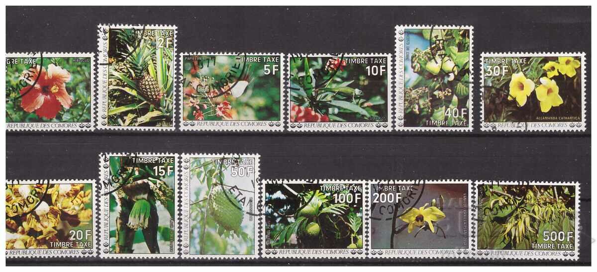 Σφραγίδα σειράς γραμματοσήμων COMOROS ISLANDS 1977 Flora12