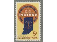 1966. SUA. 150 de ani de la statutul de stat Indiana.
