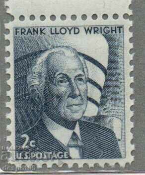 1966. USA. Prominent Americans - Frank Lloyd Wright.