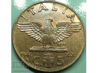 5 чентесими 1941 Италия фашистски орел