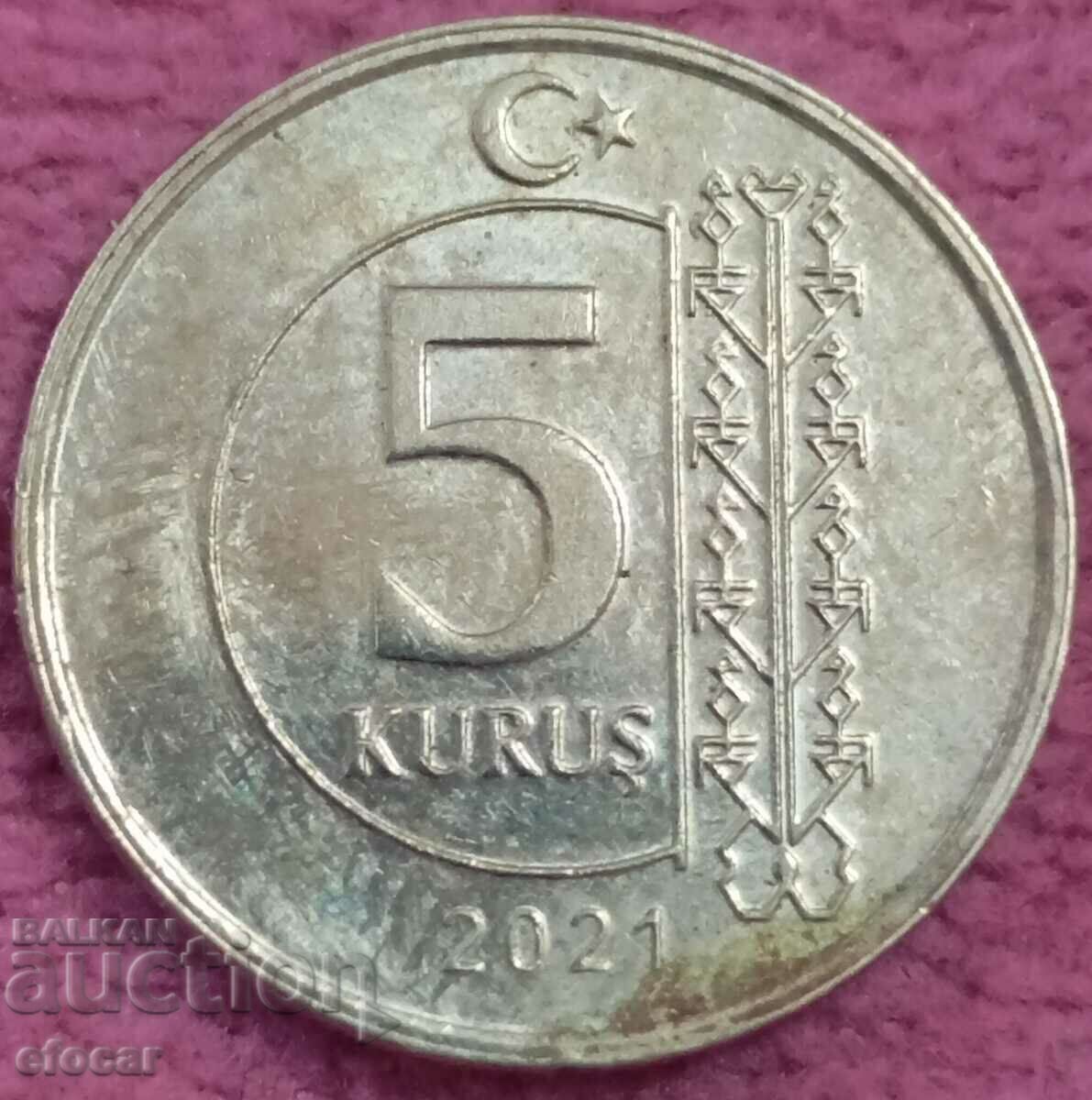 5 kuruş Turkey 2021 years