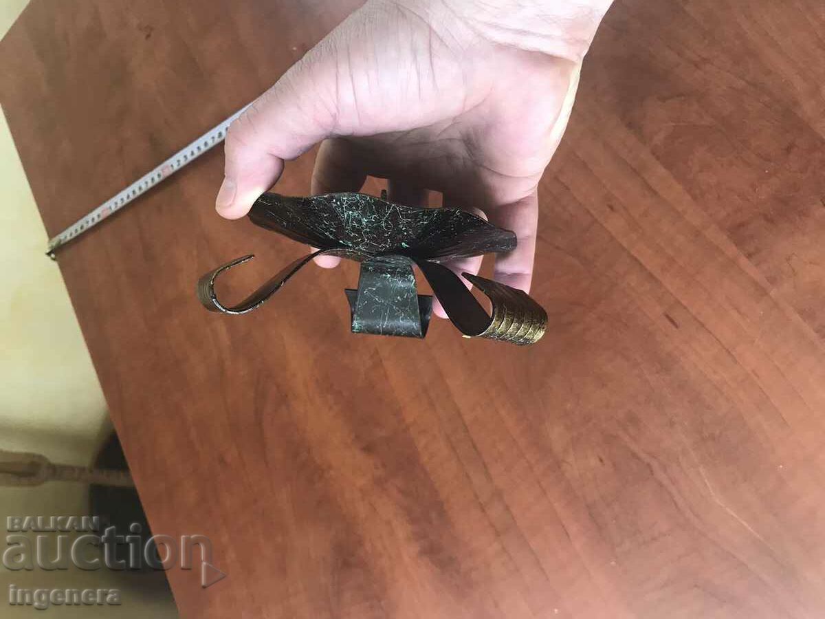 Auction CANDLESTICK WROUGHT IRON METAL OLD Auction CANDLESTICK WROUGHT IRON METAL OLD