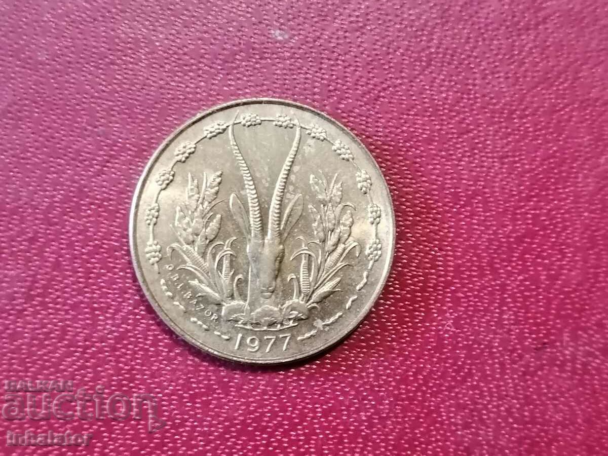 1977 год Западна Африка 5 франка