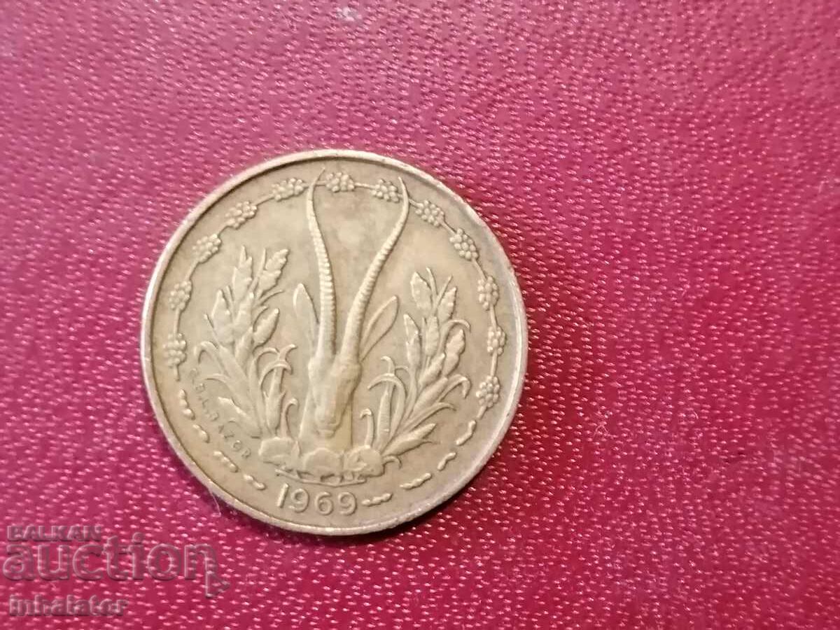 1969 Africa de Vest 5 franci