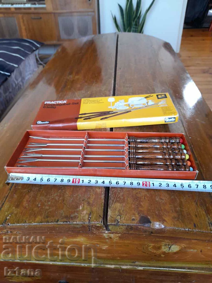 Old Practica fondue forks - 5 Old Practica fondue forks - 5